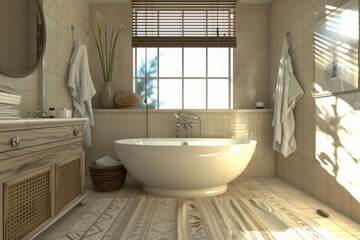 bathroom interior with bathtub