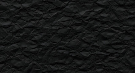 Fototapeta premium dark black crumpled wrinkled paper texture background