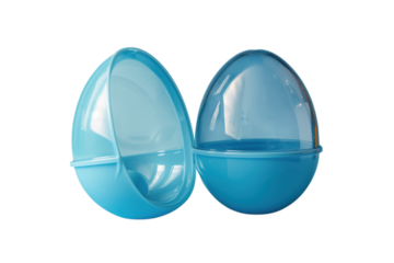 Blue Easter Eggs Toys Isolated Against Black Background Toy Easter Eggs Empty Easter Eggs Blue Eggs