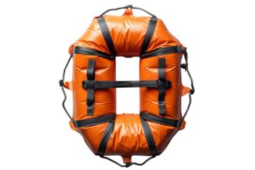 Bright Orange Life Saving Device Ring Water Rescue Emergency Flotation Safety Equipment Isolated on