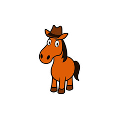 horse cartoon isolated on white