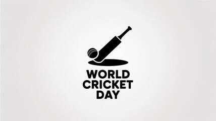Celebrate world cricket day with bat and ball vector illustration for cricket lovers and sports enthusiasts
