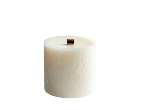 White pillar candle, new