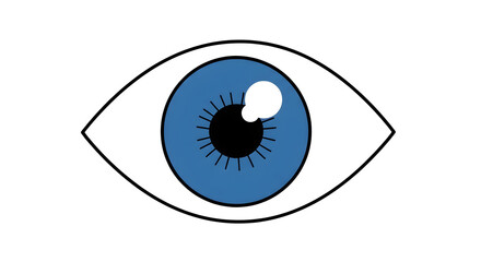 simple blue eye vector illustration graphic design