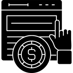 Cost Per Click Icon Vector Element
