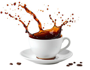 Coffee splash in a white cup (5)