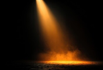 Spotlight illuminates a smoky stage