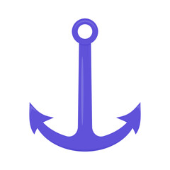blue anchor. maritime theme. shipping. vector illustration