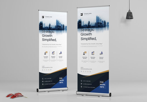 Clean Corporate Rollup Standee Design