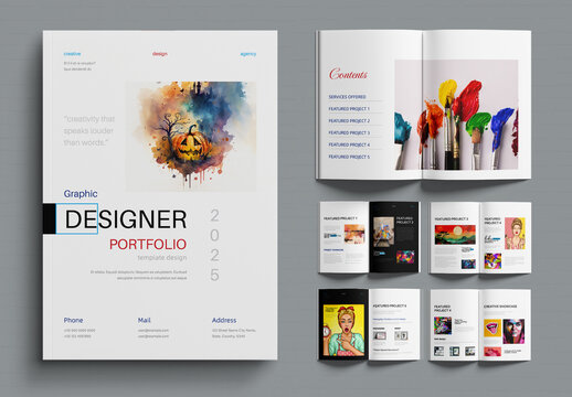 Modern Minimal Graphic Design Portfolio Layout