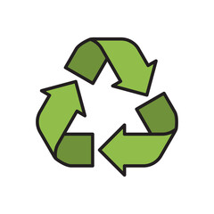 Recycle icon vector design templates simple and modern concept, isolated on white background