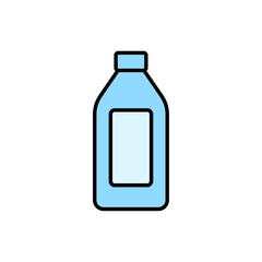 
An illustration of a colored cleaning product icon on a white background