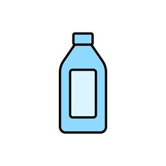 
An illustration of a colored cleaning product icon on a white background