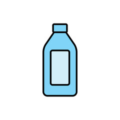
An illustration of a colored cleaning product icon on a white background