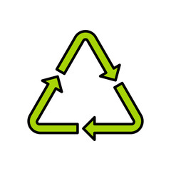 Recycle icon vector design templates simple and modern concept, isolated on white background