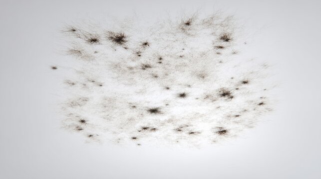 Fuzzy cosmic constellations dance across a snowy void, evoking Angel's Hair Day and Celestial Art Appreciation