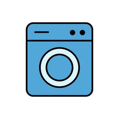 
An illustration of a colored cleaning product icon on a white background