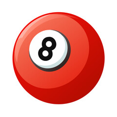 billiard ball icon on white