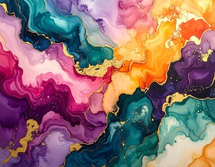 Vibrant Abstract Colorful Marble Design.