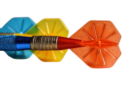 Colorful Darts Close up Target Aim Precision Throwing Sport Game Hobby Recreation Competition