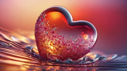 Heart shape for Love concept, Valentine's Day concepts. love symbol, concept for Valentine's Day, wedding etc. Heart elements for love concept design. AI generated image
