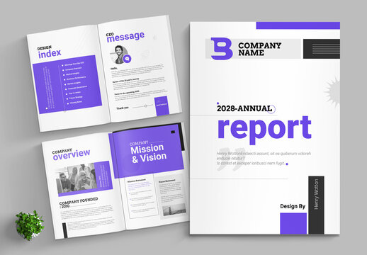 Company Annual Report 2028 Layout Design