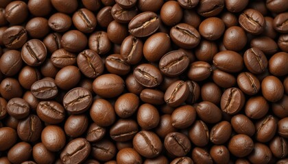 Obraz premium A cluster of whole coffee beans, showcasing their rich brown hues and central fissures, depicted as cutouts on a transparent alpha channel.