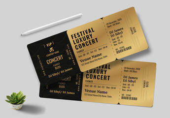 Luxury Festival Concert Event Ticket Layout