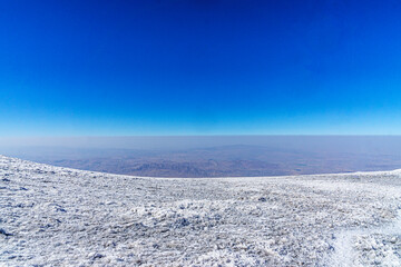The scenic views of Mount Ararat, with an elevation of 5,137 m (16,854 ft), also known as Masis or...