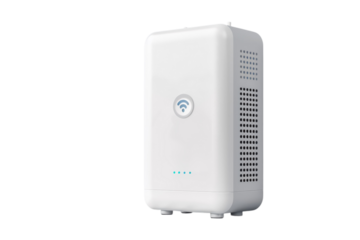 White smart home device router mesh technology connect digital lifestyle internet of things wifi