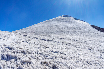 The scenic views of Mount Ararat, with an elevation of 5,137 m (16,854 ft), also known as Masis or Mount Ağrı, is a snow-capped and dormant compound volcano in Turkey. 