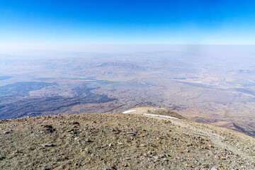 The scenic views of Mount Ararat, with an elevation of 5,137 m (16,854 ft), also known as Masis or Mount Ağrı, is a snow-capped and dormant compound volcano in Turkey. 