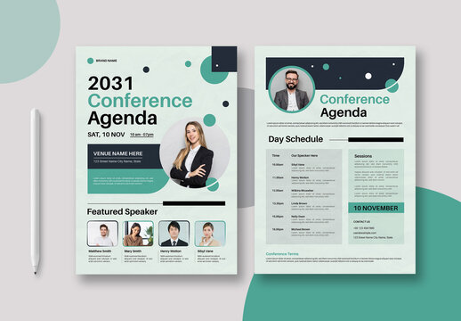 Modern Event Conference Agenda Template