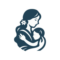 A serene illustration of a mother embracing her child, symbolizing love and tenderness
