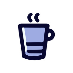 A steaming cup of coffee sits on a table, with a cozy kitchen setting in the background