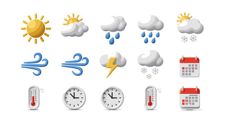 Weather forecast icons for web design