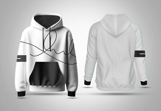 Black And White Hoodie Design For Men