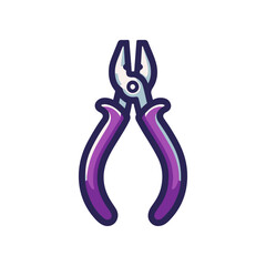 A pair of purple-handled pliers resting on a clean surface, ideal for DIY projects and repairs