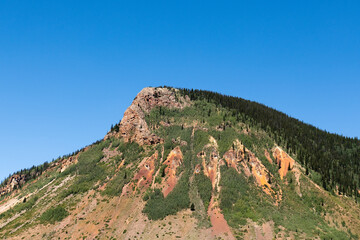 Peak summer of mountain on blue sky 