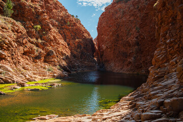 Gorge in the red mountains