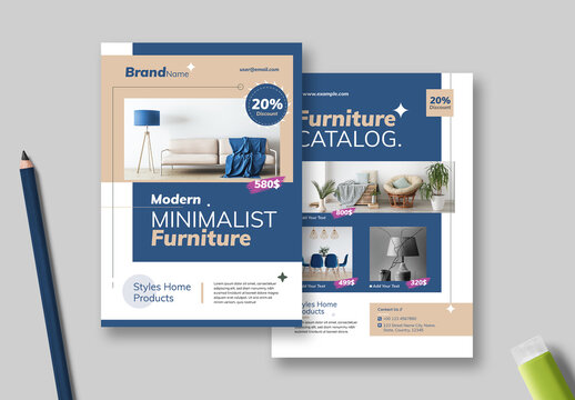 Modern Interior Furniture Poster Template