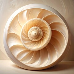 Obraz premium Abstract beige turbine