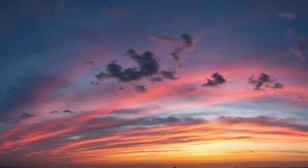 Colorful sunset cloudscape
