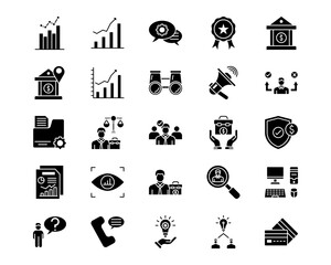 Business and Finance Line Vector Icons