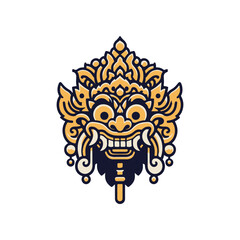 Fototapeta premium Intricate traditional mask design showcasing cultural artistry with vibrant colors and details
