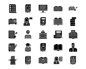 Literature Line Vector Icons