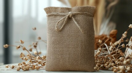 Burlap pouch