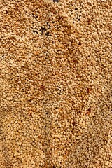 Close up of coffee beans drying in the sun          