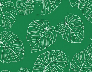 Tropical Leaf Pattern Background Design.