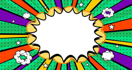 Obraz premium Flat design colorful comics background